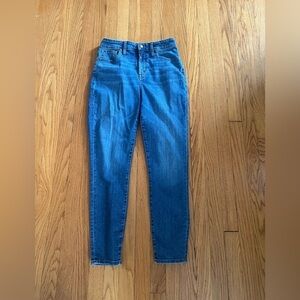 Madewell Medium Wash Curvy High Rise Skinny Ankle Jeans